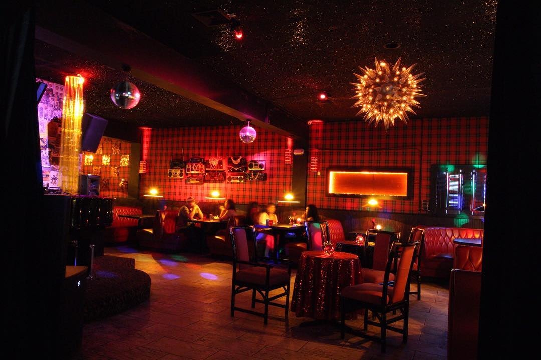 dim lighted interior of The Anderson