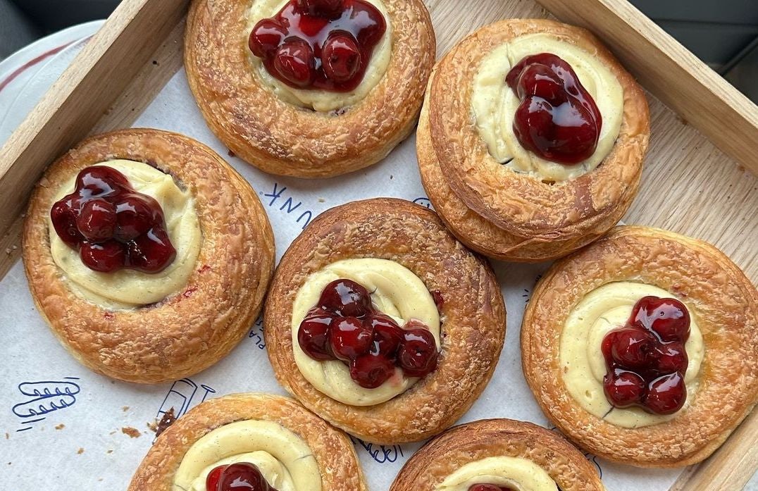 morning pastries with cherries from Bakkerij Funk